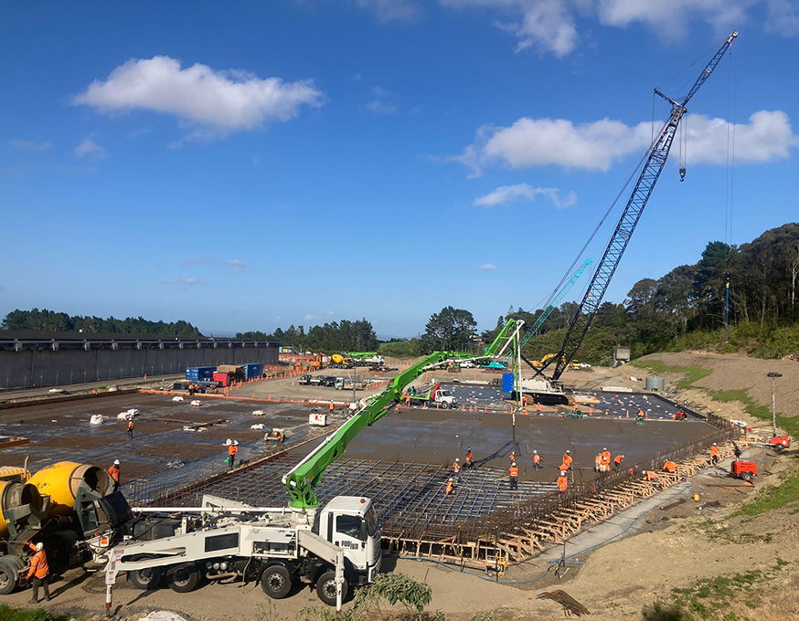 Watercare Reservoir Concrete Pour